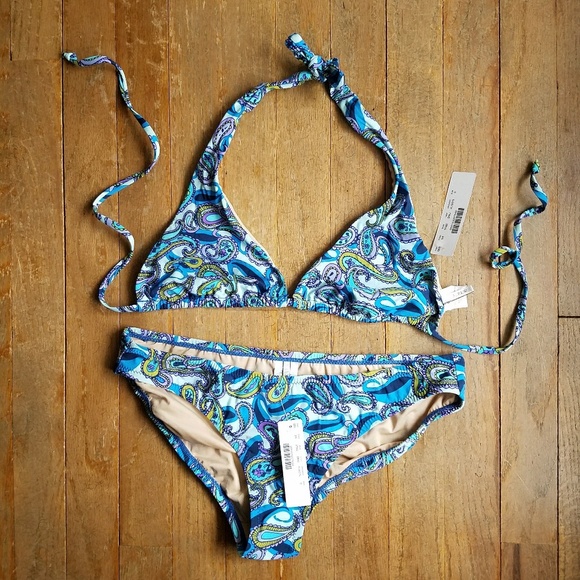 J. Crew Other - J. Crew paisley print 2 piece swimsuit NWT